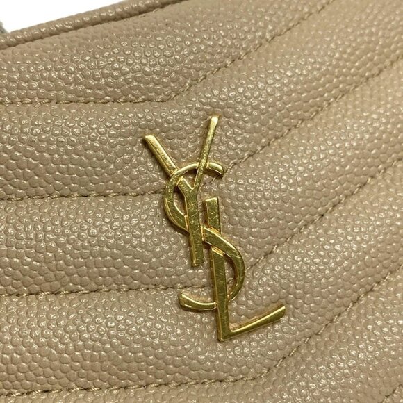 SAINT LAURENT PARIS Lou Baby Bag Gray Beige Gold Leather Hardware - 873-081625 - Picture 9 of 14